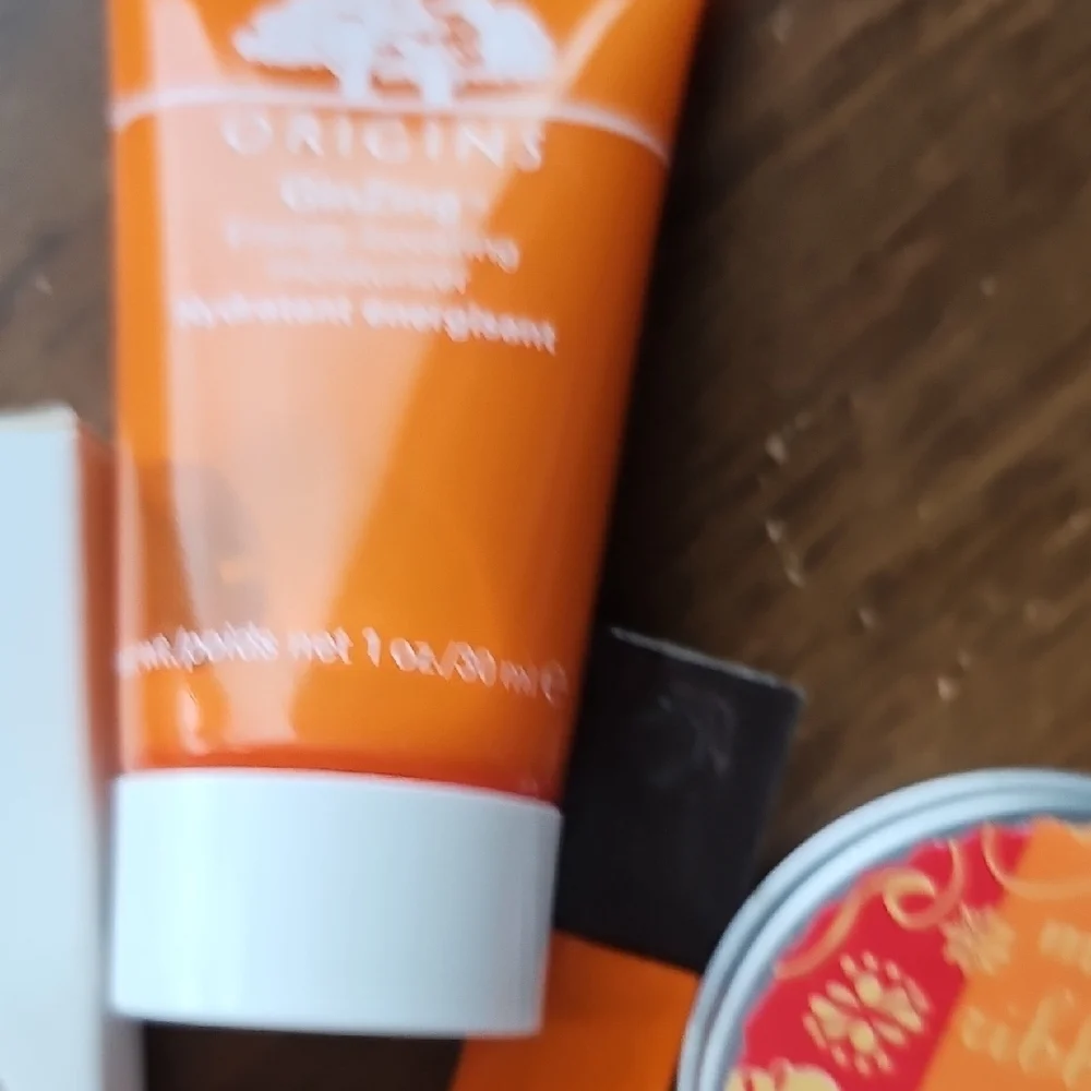 New Sephora Origins Beauty Sample Lot Citrus Press-On Nails Lip Gloss Samples